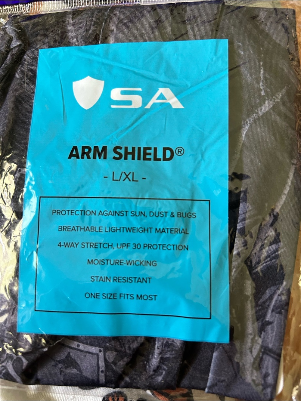 SA Arm Shield L/XL Men's Protective Black Arm Sleeve - 1 Sleeve